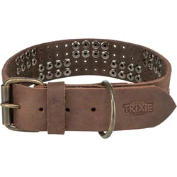 Trixie ovratnica za pse Rivet usnjena S-M 34-40 cm/30 mm rjava