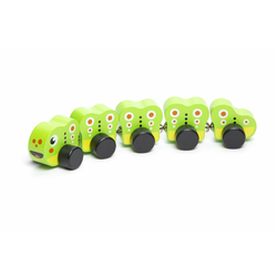 CUBIKA 15405 Caterpillar - lesena igrača z magneti 5 delov