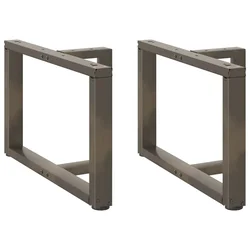 Noge za klub stolić T-oblika 2 kom Crne 70x25x(42-43) cm Čelik