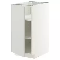 METOD Podni element s policama, bela/Aspudden svetlosiva, 40x60 cm