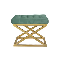 Atelier del Sofa Tabure 50x42x40cm, Zlatno-Zeleno
