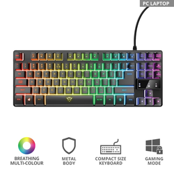 TRUST Gaming tastatura GXT833 THADO RGB crna