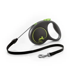 Flexi Black Design S Cord 5m - Zeleni
