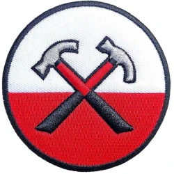 Pink Floyd The Wall 3D Hammers Circle Iron-On Patch