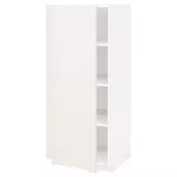 METOD Visoki element s policama, bela/Veddinge bela, 60x60x140 cm