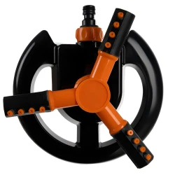 MG Sprinkler 3-kraki vrtljivi pršilnik, črn
