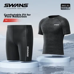 Swans Muški dvodelni kupaći kostim, Crni