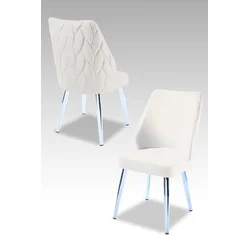Hanah Home Set stolica Pufi, 48x90x43 cm, 2 komada, Krem