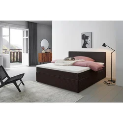 Livetastic POSTELJA Z VZMETNICO 160 cm x 200 cm , tekstil rjava