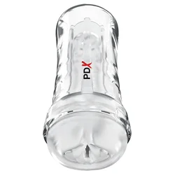 Pipedream PDX Extreme Super Luscious Lips Self-Lubricating Stroker Clear