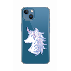 TELEMPIRE Silikonska maska Print Skin za iPhone 13 6.1 Purple Unicorn providna