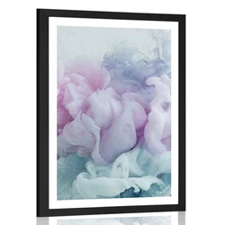 Plakat s paspartujem abstrakcija barv - 20x30 white