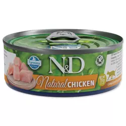 N&D Vlažna hrana za mačke Can Cat Natural Chranaicken, 70g