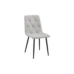 Sivi stol LIBRA PLATINUM GREY s črnimi nogami