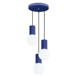 Sollux SL.1740 - Luster na sajli HALO 3xG9/8W/230V prečnik 25 cm plava