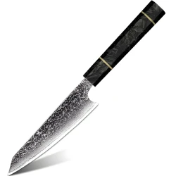 Damaskasti kuhinjski nož TS-37449 - Višenamjenski / Crna KP37449