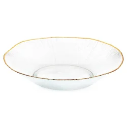 Northix Skleda za solato steklena zlata 29,5 cm, 1,6 l