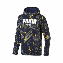 Puma Otroški pulover Alpha AOP Hoody FL Vzorčast