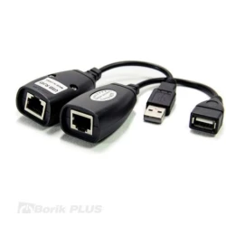 Ekstender za prenos signala Usb, Utp kabal, Crni