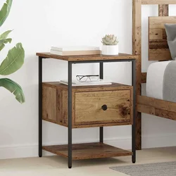 Noćni ormar 2 pcs Staro drvo 40 x 42 x 56 cm Konstruirano drvo