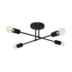 LED Plafonski luster CAMBRIDGE 4xE27/8W/230V crna