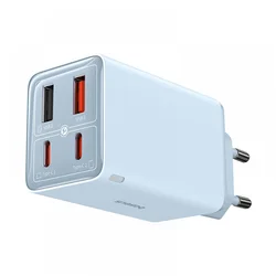 BASEUS Baseus gan6 pro omrežni polnilnik, 2xusb-c + 2xusb, 65w (modra)