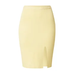 Womens ribbed skirt soft yellow