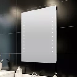 VIDAXL kopalniško ogledalo z LED luči stena 60 x 80 cm (D x H)