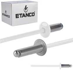 Aluminijaste odprte zakovice 3,2x8 mm RAL 9010