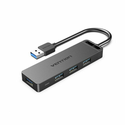 Vention 4-Port USB 3.0 Hub With Power Supply 0,5m Black