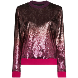 Mary Katrantzou - Magpie ombré-effect sequinned sweatshirt - women - Pink