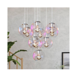 Eglo 901922 - Luster na sajli ARISCANI 10xE27/60W/230V sjajni hrom
