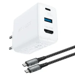 shumee Stenski polnilec 2v1 s kablom USB-C + USB-C - adapter HDMI 4K bel