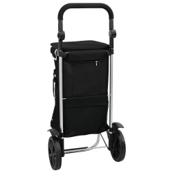 Kolica za kupovinu Crna 36,5 x 46,5 x 100,5 cm Oxford tkanina