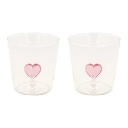2-piece drinking glass set, borosilicate glass, 350ml, Twist&Match,