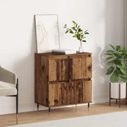 vidaXL Strani šal Rjava 60 x 35 x 70 cm Konstruiran les