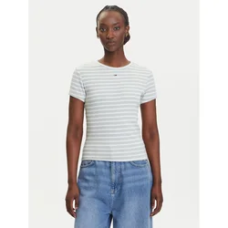 Tommy Jeans Majica Essential svetlo zelena/bela