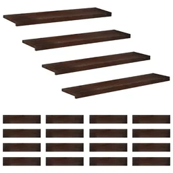 Vidaxl Stopnice 20 kos 120 x 30 x 2 cm Temno rjava Trda bukovina