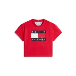 TOMMY HILFIGER Majica HERITAGE marine/rdeča/bela