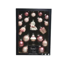 Set 20 staklenih ukrasa za jelku 1/20 037804