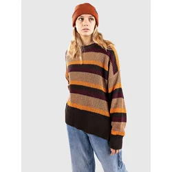 Passenger Reflection Stripey Jumper Pullover toffee brown multi stripe