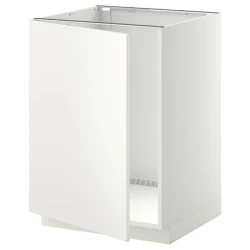 METOD Podni element za sudoperu, bela/Veddinge bela, 60x60 cm