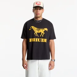 Majice Rhude Dinero Tee Vintage Black/ Yellow S