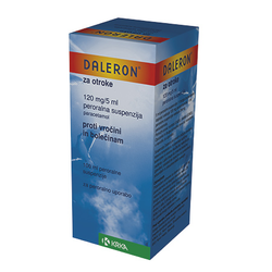 KRKA DALERON SIRUP 120 MG/5ML PERORALNA SUSPENZIJA ZA OTROKE