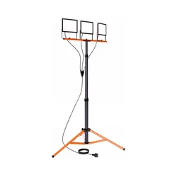 LED reflektor sa stalkom 3xLED/100W/230V 4500K IP65 crna/narandžasta