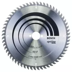 Bosch List kružne testere Optiline Wood 2608640665, 250 x 30 x 3,2 mm, 60