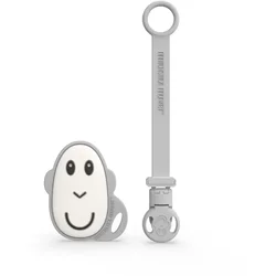 Matchstick Monkey Flat Face Teether & Soother Clip darilni set za otroke Grey