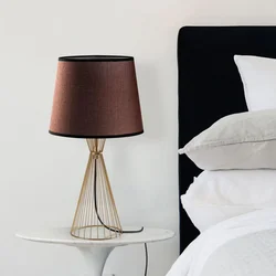Opviq Stona lampa Telis-5382, 28x28x55 cm, IP20, Braon-zlatne boje