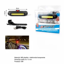 KMT Zadnje svetlo za bicikl, USB