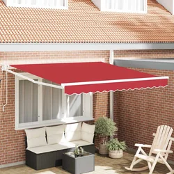 Povlačivi tende Crvena 300 x 250 x 165 cm Poliester i metal